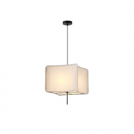 Arte Illumina Φωτιστικό Κρεμαστό Ύφασμα 1XΕ27 ΜΑΧ 15W 480ΧH900mm ΜΠΕΖ TOSCANY (144-33065)