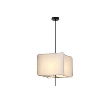 Arte Illumina Φωτιστικό Κρεμαστό Ύφασμα 1XΕ27 ΜΑΧ 15W 480ΧH900mm ΜΠΕΖ TOSCANY (144-33065)