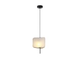Arte Illumina Φωτιστικό Κρεμαστό Ύφασμα Ε14 ΜΑΧ 15W Φ250Χ900mm ΜΠΕΖ TOSCANY (144-33062)