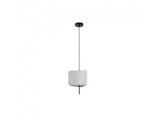 Arte Illumina Φωτιστικό Κρεμαστό Ύφασμα Ε14 ΜΑΧ 15W Φ250Χ900mm ΜΠΕΖ TOSCANY (144-33062)
