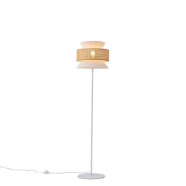 Arte Illumina Φωτιστικό Επιδαπέδιο Ύφασμα 1XE27 Max 15W 350X1450mm MΠΕΖ - Ματ Άσπρο ISLA (144-33054)