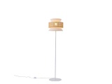 Arte Illumina Φωτιστικό Επιδαπέδιο Ύφασμα 1XE27 Max 15W 350X1450mm MΠΕΖ - Ματ Άσπρο ISLA (144-33054)