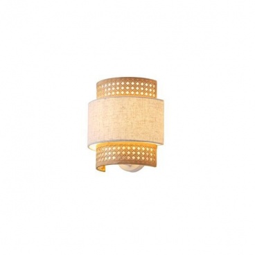 Arte Illumina Απλίκα Τοίχου Ύφασμα 1XE27 Max 15W 260X460mm MΠΕΖ - Ματ Άσπρο ISLA (144-33053)