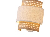 Arte Illumina Απλίκα Τοίχου Ύφασμα 1XE27 Max 15W 260X460mm MΠΕΖ - Ματ Άσπρο ISLA (144-33053)