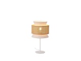 Arte Illumina Φωτιστικό Επιτραπέζιο Ύφασμα 1XE27 Max 15W 260X460mm MΠΕΖ - Ματ Άσπρο ISLA (144-33052)