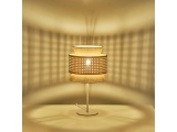 Arte Illumina Φωτιστικό Επιτραπέζιο Ύφασμα 1XE27 Max 15W 260X460mm MΠΕΖ - Ματ Άσπρο ISLA (144-33052)