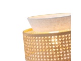 Arte Illumina Φωτιστικό Επιτραπέζιο Ύφασμα 1XE27 Max 15W 260X460mm MΠΕΖ - Ματ Άσπρο ISLA (144-33052)