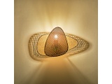 Arte Illumina Απλίκα Τοίχου ΡΑΤΤΑΝ 1XE27 Max 15W 430Χ300mm Καφέ - Μαύρο KAI (144-33036)