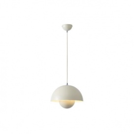Arte Illumina Φωτιστικό Κρεμαστό Μεταλλικό 1ΧE27 Max 15W 300X1290mm Γαλακτερό Λευκό JARDEN (144-28553)
