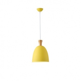 Arte Illumina Φωτιστικό Κρεμαστό Μεταλλικό1XΕ27 Max 15W 230X230mm Κίτρινο SIMPLO (144-24120)