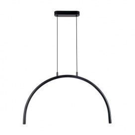 Arte Illumina Φωτιστικό Κρεμαστό AΛΟΥΜΙΝΙΟ ME METAΛΛΟ 5W 3000K 448lm 600x20x330mm Μαύρο APSIS (144-18030)