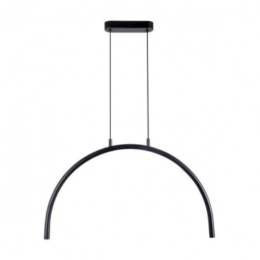 Arte Illumina Φωτιστικό Κρεμαστό AΛΟΥΜΙΝΙΟ ME METAΛΛΟ 5W 3000K 448lm 600x20x330mm Μαύρο APSIS (144-18030)