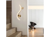 Arte Illumina Απλίκα Τοίχου LED AΛΟΥΜΙΝΙΟΥ 9W 3000Κ 702lm 595x30x235mm Μαύρο με Μπρονζέ AERO (144-18025)