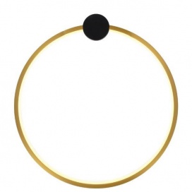 Arte Illumina Απλίκα Τοίχου LED Αλουμινίου 40W 3000Κ 3120lm 1300X1385mm Μαύρο ME Μπρονζέ AERO (144-18024)