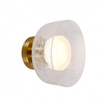 Arte Illumina Απλίκα Τοίχου Γυαλί METAΛΛΟ με Γυαλί LED 8W 3000Κ 624lm 200Χ200mm Μπρονζέ και Διάφανο NIMBUS (144-18013)