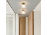 Arte Illumina Απλίκα Τοίχου Γυαλί METAΛΛΟ με Γυαλί LED 8W 3000Κ 624lm 200Χ200mm Μπρονζέ και Διάφανο NIMBUS (144-18013)