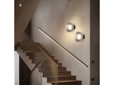 Arte Illumina Απλίκα Τοίχου Μέταλλο με Γυαλί LED 8W 3000K 624lm 200Χ200mm Μαύρο και Γραφίτης NIMBUS (144-18012)