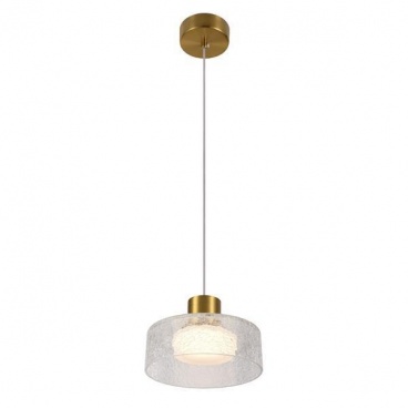 Arte Illumina Φωτιστικό Κρεμαστό MΕΤΑΛΛΟ ME Γυαλί LED 8W 3000K 624lm 200X115mm Μπρονζέ και Διάφανο NIMBUS (144-18011)