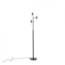 Arte Illumina Επιδαπέδιο Φωτιστικό LED 18W 3000K 1800lm 250X1600mm Αλουμίνιο Μαύρο Χρυσό VELAS (144-17054)