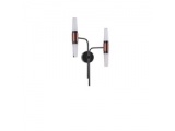 Arte Illumina Απλίκα TOIXOY LED 2X6W 3000K 1200lm 420X130mm Αλουμίνιο Μαύρο Χρυσό VELAS (144-17053)