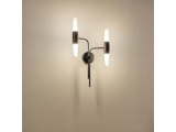 Arte Illumina Απλίκα TOIXOY LED 2X6W 3000K 1200lm 420X130mm Αλουμίνιο Μαύρο Χρυσό VELAS (144-17053)