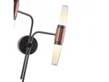 Arte Illumina Απλίκα TOIXOY LED 2X6W 3000K 1200lm 420X130mm Αλουμίνιο Μαύρο Χρυσό VELAS (144-17053)