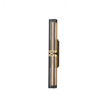 Arte Illumina Απλίκα TOIXOY LED 13W 3000K 1300lm 600X100mm Αλουμινίου Μαύρο -Χρυσό LUIS (144-17044)
