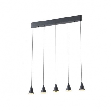 Arte Illumina Φωτιστικό Κρεμαστό LED 25W 3000K 680X1200mm Μαύρο CAMPANELLE (144-16091)