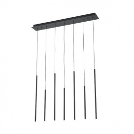 Arte Illumina Φωτιστικό Κρεμαστό LED 16W 3000K 600lm 940X1500mm Μαύρο Αλουμίνιο CASCADE (144-16083)