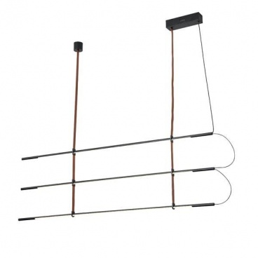 Arte Illumina Φωτιστικό Κρεμαστό LED 3x20W 3000K 6100lm 1400X60X1200mm Μέταλλο Μαύρο LINEA (144-16072)