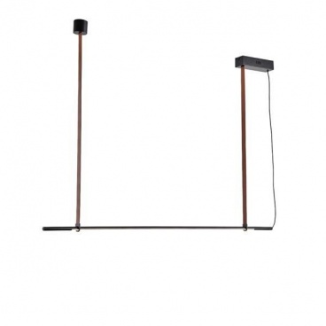 Arte Illumina Φωτιστικό Κρεμαστό LED 21W 3000K 2100lm 1400X60X1200mm Μέταλλο Μαύρο LINEA (144-16070)