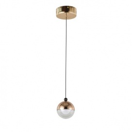 Arte Illumina Φωτιστικό Κρεμαστό Αλουμινίου LED 6W 3000Κ Φ10 Χρυσό MELANIE (144-15079)