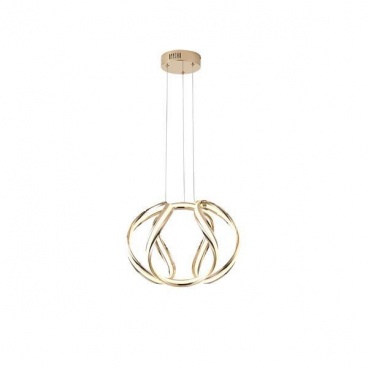 Arte Illumina Φωτιστικό Κρεμαστό Αλουμινίου LED 38W 3000Κ Χρυσό 430X310mm SATURN (144-15077)