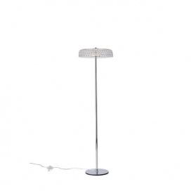 Arte Illumina Επιδαπέδιο Φωτιστικό Μέταλλο LED 10W 3000K 1080lm Φ350x1350mm Ασημί PERFORATO (144-15075)
