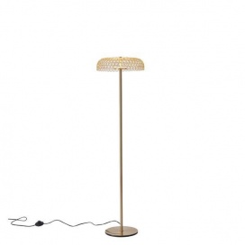 Arte Illumina Επιδαπέδιο Φωτιστικό Μέταλλο LED 10W 3000K 1080lm Φ350x1350mm Χρυσό PERFORATO (144-15074)