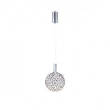 Arte Illumina Φωτιστικό Μονόφωτο Μέταλλο Οβάλ LED 6,3W 3000K 648lm Φ250x1630mm AΣΗΜΙ PERFORATO (144-15070)