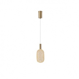 Arte Illumina Φωτιστικό Μονόφωτο Μέταλλο LED 6,3W 3000K 648lm Φ200X1580mm Χρυσό PERFORATO (144-15067)