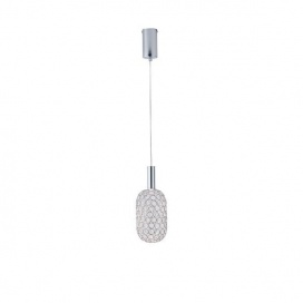 Arte Illumina Φωτιστικό Μονόφωτο Μέταλλο LED 6,3W 3000K 648lm Φ200X1580mm Ασημί PERFORATO (144-15066)
