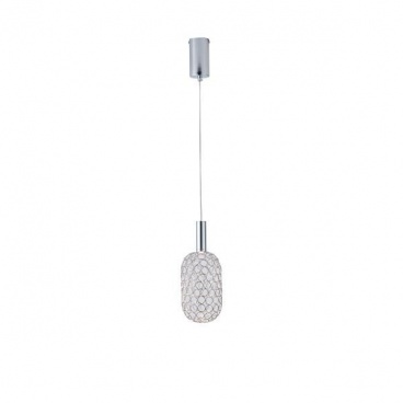 Arte Illumina Φωτιστικό Μονόφωτο Μέταλλο LED 6,3W 3000K 648lm Φ200X1580mm Ασημί PERFORATO (144-15066)