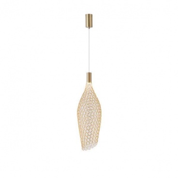 Arte Illumina Φωτιστικό Μονόφωτο Μέταλλο LED 7,6W 3000K 780lm 200x1960mm Χρυσό PERFORATO (144-15061)