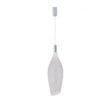 Arte Illumina Φωτιστικό Μονόφωτο Μέταλλο LED 7,6W 3000K 780lm 200x1960mm METAΛΛΟ Ασημί PERFORATO (144-15060)