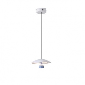 Arte Illumina Φωτιστικό Κρεμαστό Αλουμινίου LED 8W 3000Κ 400lm Φ230mm ΜΠΛΕ ENIGMA (144-15054)