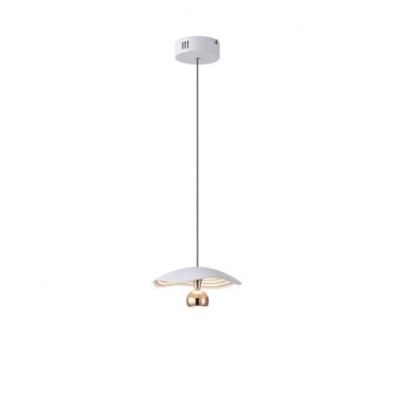 Arte Illumina Φωτιστικό Κρεμαστό Αλουμινίου LED 8W 3000Κ 400lm Φ230mm Χρυσό ENIGMA (144-15053)