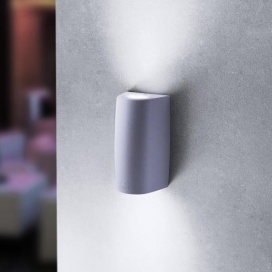 Fumagalli MARTA 90 2L Απλίκα Τοίχου Up-Down Γκρι GU10 2X3,5W 170X92mm (145-26272)