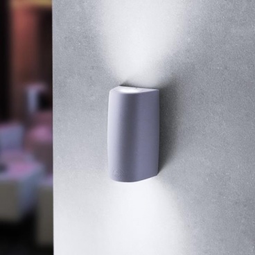 Fumagalli MARTA 90 2L Απλίκα Τοίχου Up-Down Γκρι GU10 2X3,5W 170X92mm (145-26272)