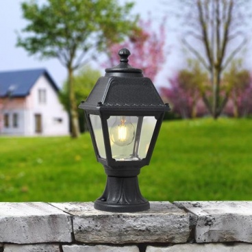 Fumagalli Κολωνάκι Δαπέδου MIKROLOT MARY Μαύρο Τετράγωνο 180x365mm Ε27 (145-26032)