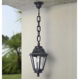 Fumagalli SICHEM ANNA Κρεμαστό Φωτιστικό Εξάγωνο Μαύρο 220x800mm E27 (145-26008)