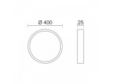 Spotlight Led Πλαφονιέρα 40W CCT Ø40 Μαύρη (6877)