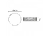 Spotlight Led Πλαφονιέρα 27W CCT Ø43 Μαύρη (6987)