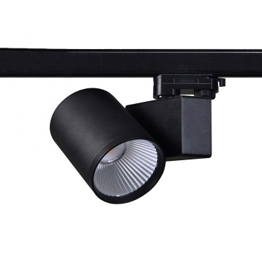 Aca Σποτ ράγας LED COB 4 καλωδίων 40W 4000K Αμμώδες Μαύρο (LISOR4040B4N)